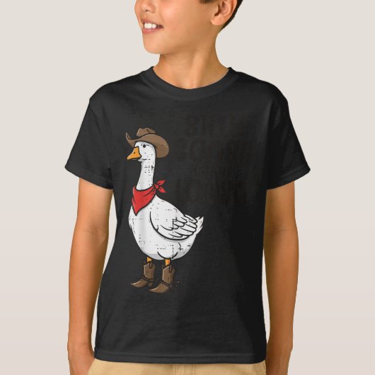 Goose Silly On The Loose Cowboy Funny Animal Men W T-Shirt (Vorderseite)
