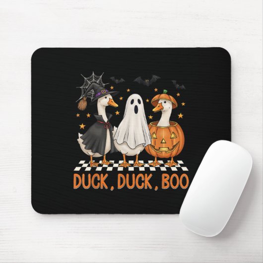 Goose Spooky Season Halloween Duck Duck Boo Men Wo Mousepad (Mit Mouse)