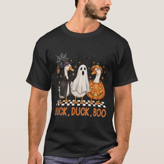 Goose Spooky Season Halloween Duck Duck Boo Men Wo T-Shirt (Vorderseite)