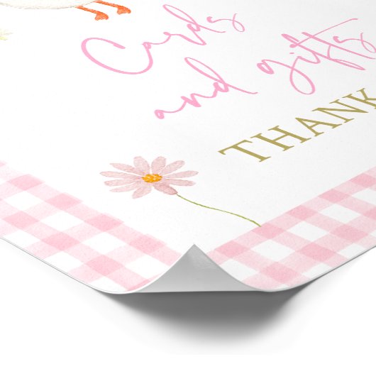 Goose Spring Pink Daisy Cards and Gifts Sign Poster (Ecke)