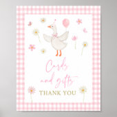 Goose Spring Pink Daisy Cards and Gifts Sign Poster (Vorne)