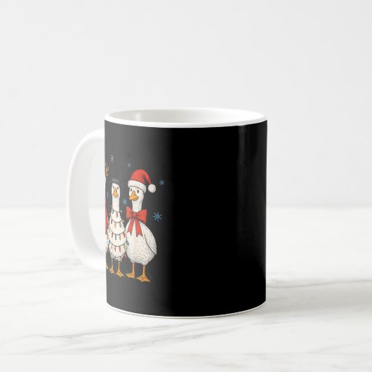Goose Squad Christmas Light Rentier Crew Xmas Mat Kaffeetasse (Vorderseite Links)