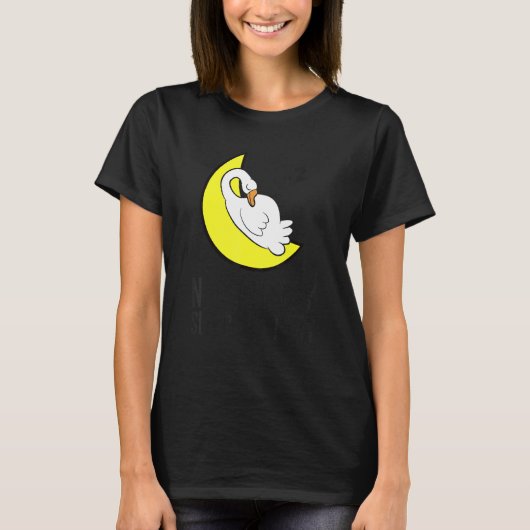 Goose Tired Nap All Day Sleep All Night Cute Goose T-Shirt (Vorderseite)