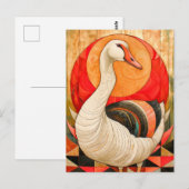 Goose Totem – Protective Art Deco Spirit Postkarte (Vorne/Hinten)