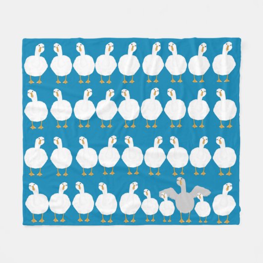 Goose Who Fleece Blanket (Vorderseite (Horizontal))