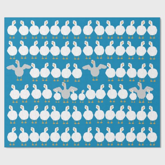 Goose Who Wrapping Paper Rolls Geschenkpapier (Flach)