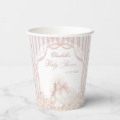 Goose Wildflower Lace Baby Shower Pappbecher (Rückseite)