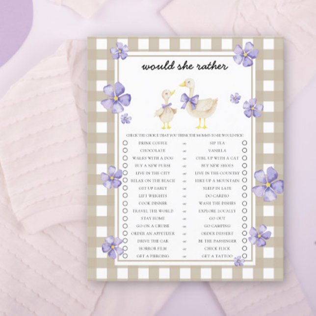 Goose würde sie eher Baby Dusche Spiel (Von Creator hochgeladen)