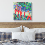 Goosebeere-Fuchsiaflower Stretched Canvas Print Leinwanddruck (Insitu (Schlafzimmer))
