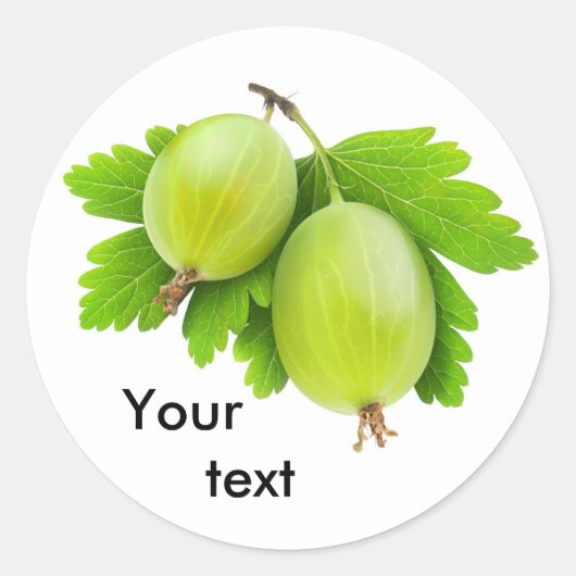 Gooseberries Runder Aufkleber (Vorderseite)