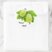 Gooseberries Runder Aufkleber (Tasche)