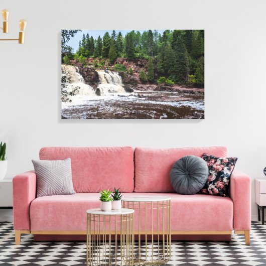 Gooseberry Falls Canvas Print Leinwanddruck (Insitu (Wohnzimmer))