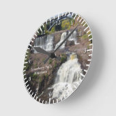 Gooseberry Falls clock Runde Wanduhr (Winkel)