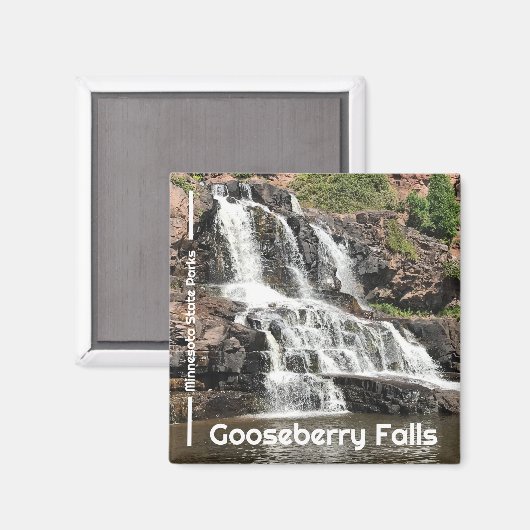 Gooseberry Falls Staat Park Magnet (Vorderseite/Rückseite)