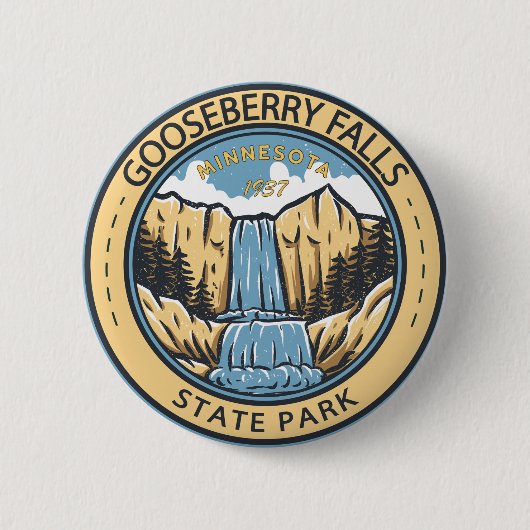 Gooseberry Falls Staat Park Minnesota Abzeichen Button (Vorderseite)