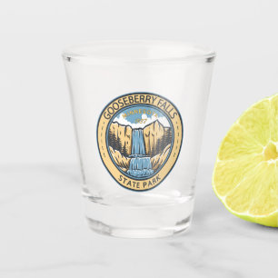 Gooseberry Falls Staat Park Minnesota Abzeichen Schnapsglas