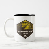 Gooseberry Falls Staat Park Minnesota Zweifarbige Tasse (Links)