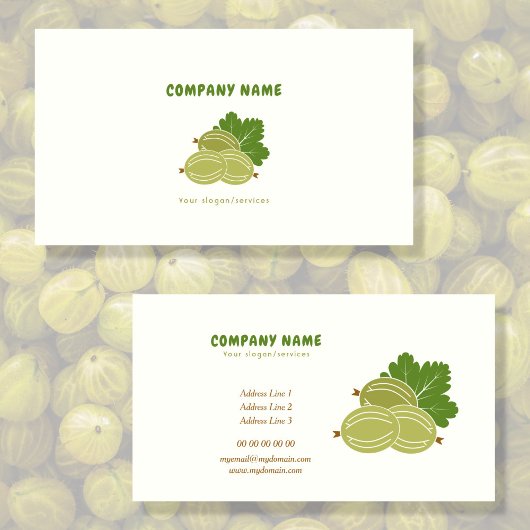 Gooseberry Fruit Business Card Visitenkarte