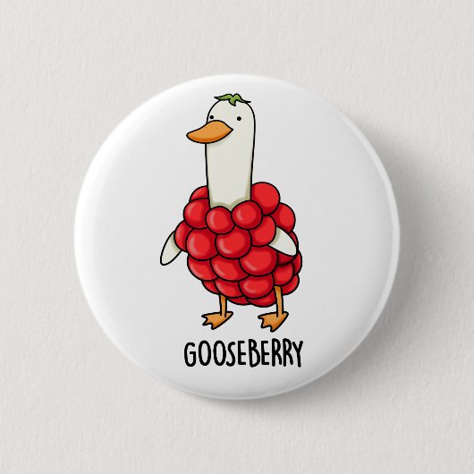 Gooseberry Funny Berry Pun Button (Vorderseite)