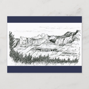 Gooseberry Mountain Biking Area UT Sketch Postkarte