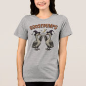 Goosebumps Funny Goose Halloween Tri-Blend Shirt (Vorderseite)