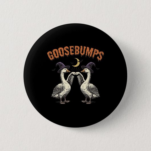 Goosebumps Witzige Gänsehaut Puns Halloween Button (Vorderseite)