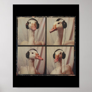 Gooserhören Musik Autistische Goose Lover Auti Poster