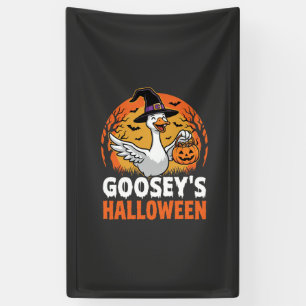 Gooseys Halloween-Hexe Gans Retro-Cartoon-Design Banner