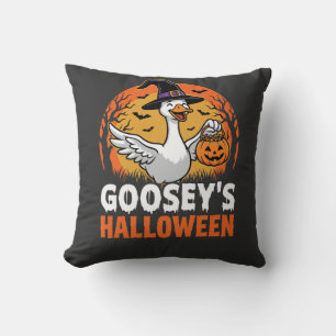 Gooseys Halloween-Hexe Gans Retro-Cartoon-Design Kissen