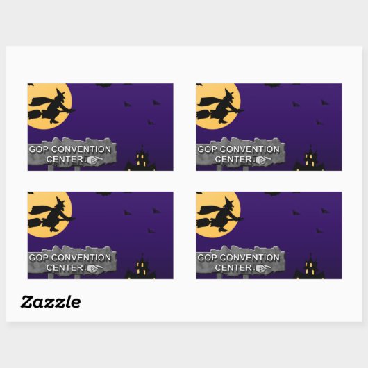 GOP Convention Center Rechteckiger Aufkleber (Blatt)