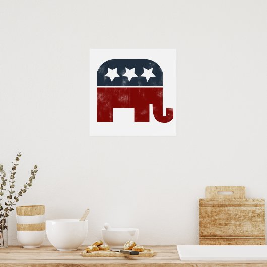 GOP-Elefantenlogo Poster (Küche)