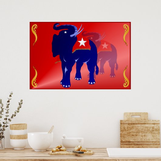 GOP-Elefantenposter Poster (Küche)