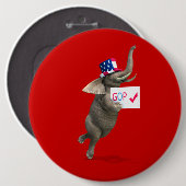 GOP Elephant Button (Vorne & Hinten)