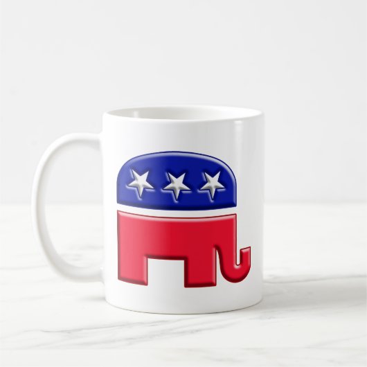 GOP Elephant-Logo Kaffeetasse (Links)