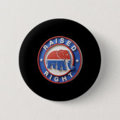 Gop Elephant Marches Proudly Raised Right Legacy Button (Vorderseite)