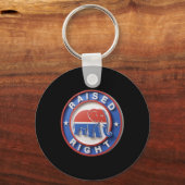 Gop Elephant Marches Proudly Raised Right Legacy Schlüsselanhänger (Vorderseite)