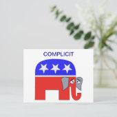 GOP Elephant Postkarte (Stehend Vorderseite)