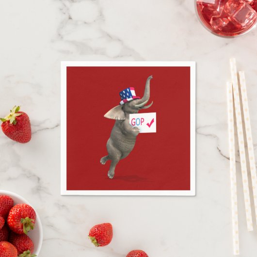 GOP Elephant Serviette (Beispiel)