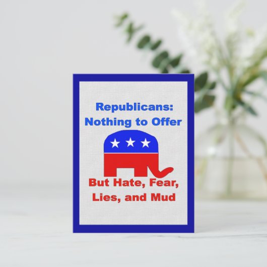 GOP Fearmongers Postkarte (Stehend Vorderseite)