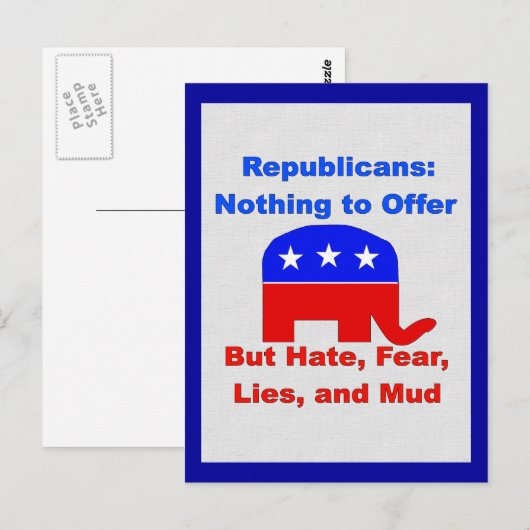 GOP Fearmongers Postkarte (Vorne/Hinten)