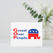 GOP - Gier über die Menschen Postkarte (Stehend Vorderseite)