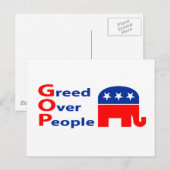 GOP - Gier über die Menschen Postkarte (Vorne/Hinten)