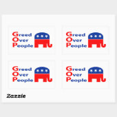 GOP - Gier über die Menschen Rechteckiger Aufkleber (Blatt)