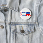 GOP - Habsucht über Leuten Button (Beispiel)