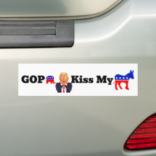 GOP Kiss meinen Autoaufkleber