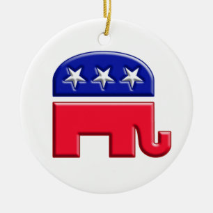 GOP-Logo-Elefant Keramikornament