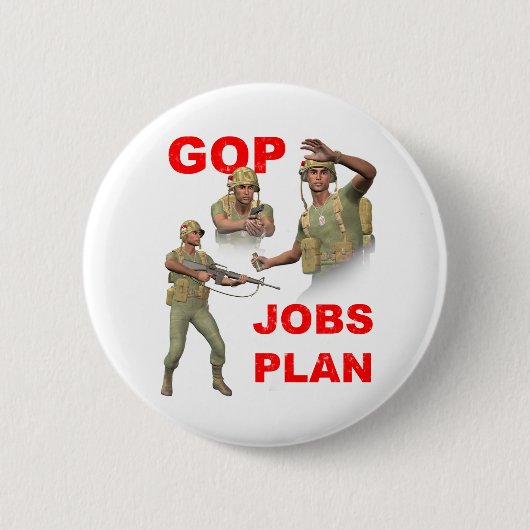 GOP, Republikaner, Job-Plan Button (Vorderseite)