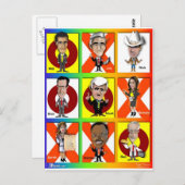 GOP Tic Tac Toe Postkarte (Vorne/Hinten)