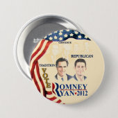 Gop-Tradition: Romney Ryan Button (Vorne & Hinten)