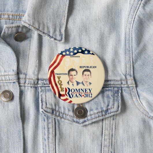 Gop-Tradition: Romney Ryan Button (Beispiel)